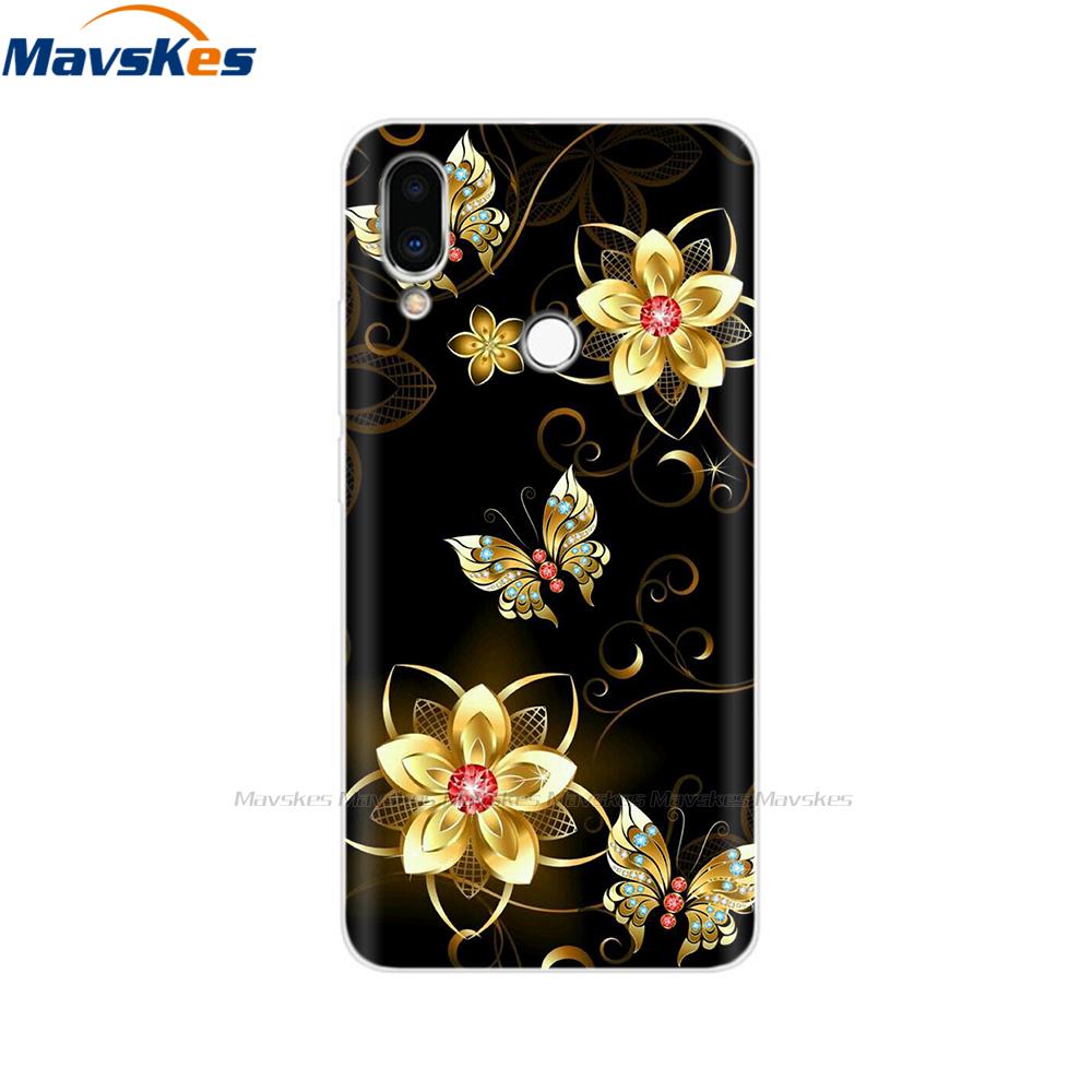 Soft TPU Case for Meizu Note 9 Cat Animal Flower Printed Protective Silicone Covers Phone Shells Bags Bumper for Meizu Note9