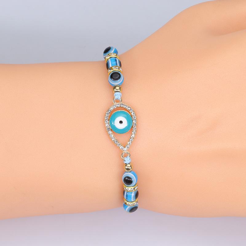 Evil Eye Bracelet - Adjustable. Handmade bracelet gift. Hand-woven bracelet.