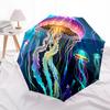 1pc Colorful Jellyfish Ocean Scene Umbrella with Plastic Handle,Suitable for All Seasons Home Travel Outdoor UmbrellaDD1393