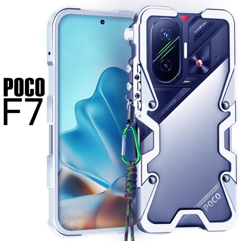 Luxury Sports Metal Aluminum Bumper Armor Case for Xiaomi Poco X7 X6 X5 F7 F6 F5 M6 Pro F7 Pro Ultra X6 Neo Shockproof Back Case