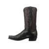 New Embroidered Medium Tube Boots Crocodile Pattern Thick Heel Pointed Knight Boots Size 38-48
