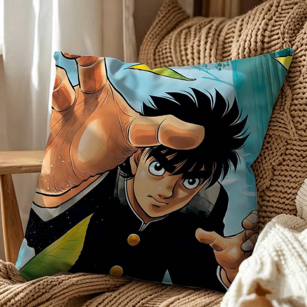 Anime Hajime no Ippo Double-Sided Printed Cushion Cover Bedroom Bedside Sofa Pillow Case