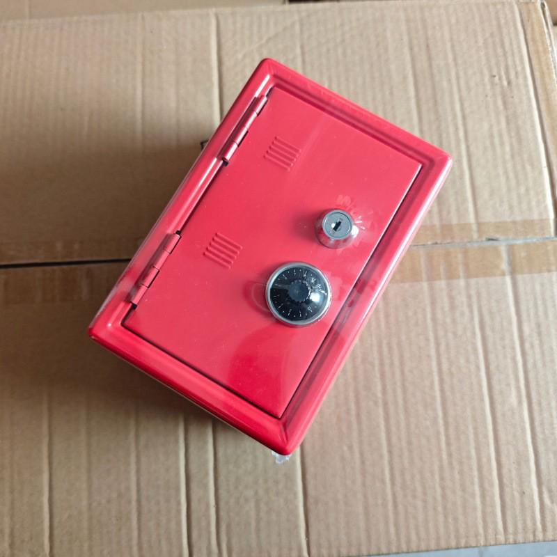 Compact Creative Piggy Bank with Lockable Coin Compartment and Key Storage