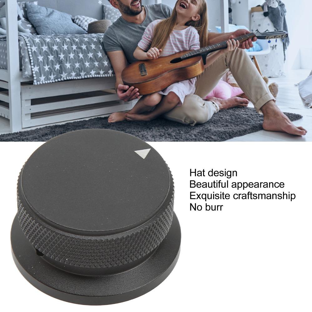 Aluminum Alloy Guitar Knob Set Black Color Volume Tone Control Knob Electric Guitar Accessory