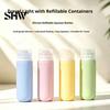 Travel Size Liquid Bottles 1/4Pcs Silicone Bottle for Toiletries, Leak Proof Container, Empty Cosmetic Refillable Squeeze Bottle, Essentials