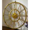 Vintage Clock Iron Gold Wall Clock, Analog, 15 Inch
