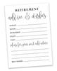 Inkdotpot Pack of 50 Advice & Wishes for Retirement Party, Game Activity for Retirement Party Celebration, Guestbook Alternative 5X7 Inches