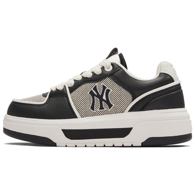MLB Chunky Liner Slip Resistant Abrasion Resistant Low top Skateboard Shoes Unisex Black White Sneakers 3ASXLSL4N-50BKS 38