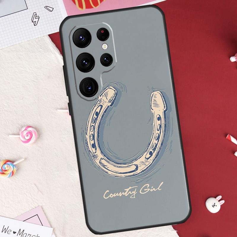

Boho Western Wild Horses Feathers Case For Samsung Galaxy S23 S22 Ultra S21 FE S20 FE S10 S9 S8 Note 10 Plus 20 Ultra Coque Galaxy S9