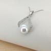 S925 Sterling Silver Pearl Water Drop Pendant Necklace - Elegant Niche Design