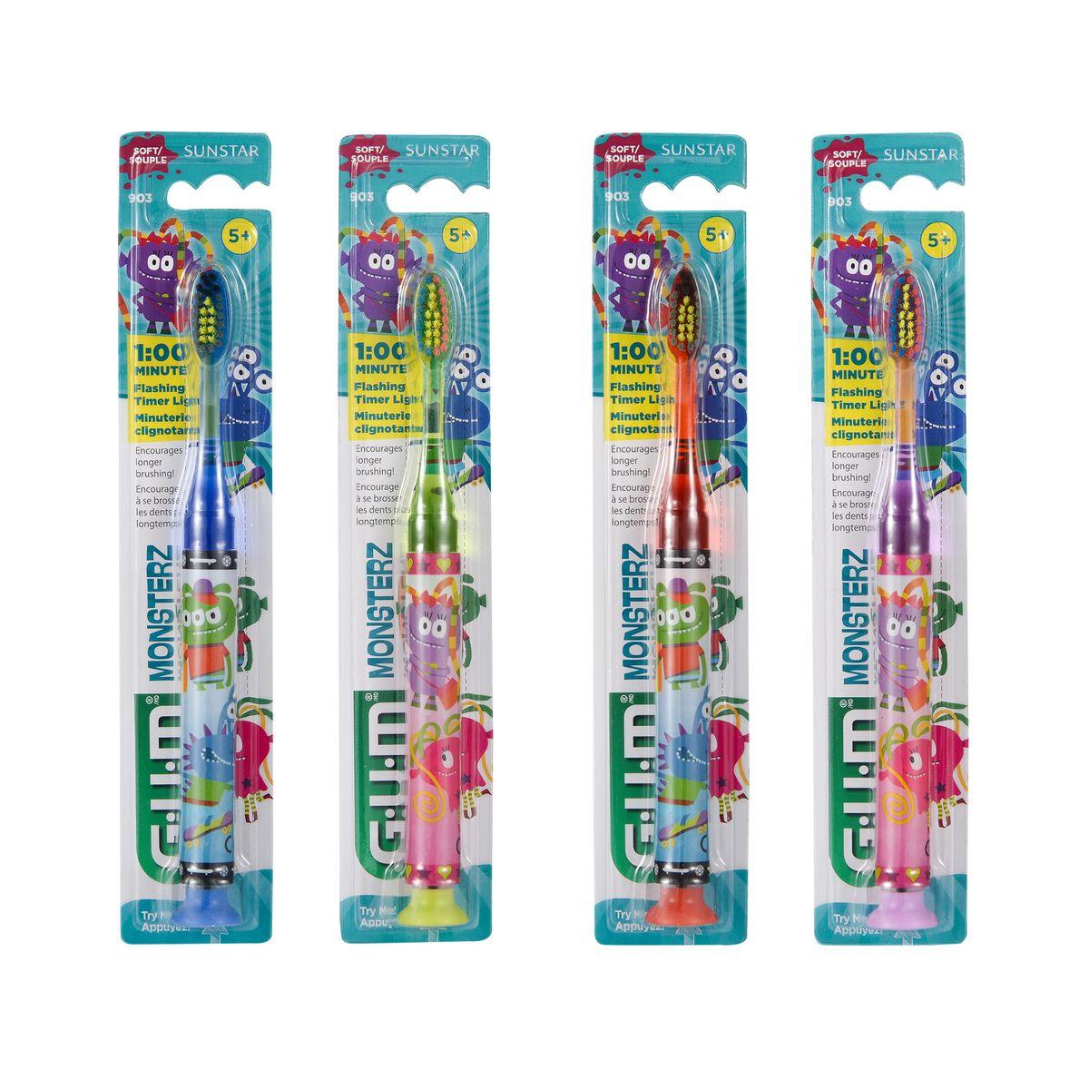 Monsters Light Up Kids Toothbrush 4-Pack