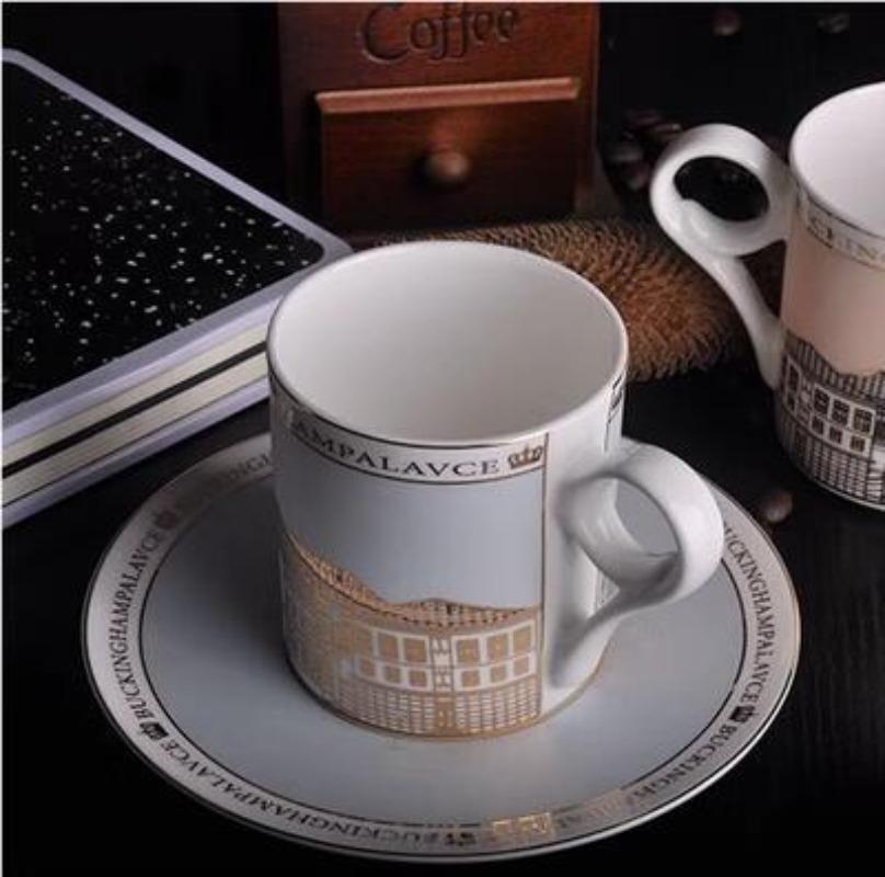 

Креативная керамическая кофейная чашка, золотая фарфоровая чайная чашка, набор кофейных чашек, высококачественный набор чайных чашек 200-400ml