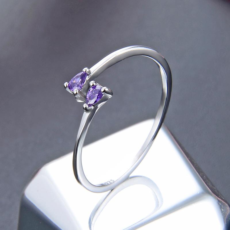 Lindon Classic 925 Sterling Silver Zircon Ring Ladies Jewelry Wedding Promise Party Gift