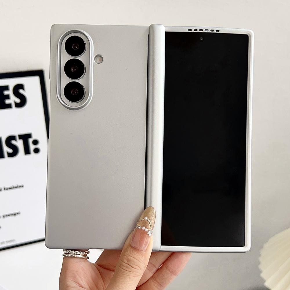 Husă de telefon cu balama, textură metalică mată de lux, pentru Samsung Galaxy Z Fold 7 6 5 4 5G, cu bumper magnetic din PC dur Magsafe