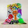 Sprunki Characters Flannel Blanket Warm Soft Halloween Christmas Couch Warm Cozy Decorative Decor Gift For All Season