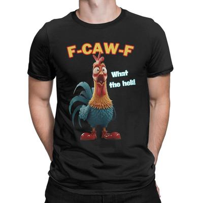 Vintage T Shirt Summer Funny Chicken FCAWF What The Heli Poultry Humor Leisure TShirts Cotton Tshirt for Man Y2K Top Tees