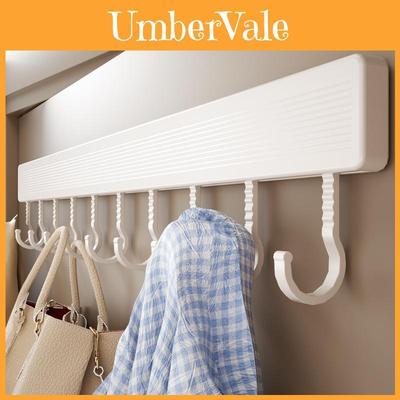 Space Aluminum Wall Hook Set With Strong Adhesive No Drilling Suitable For Bathroom And Closet Storage