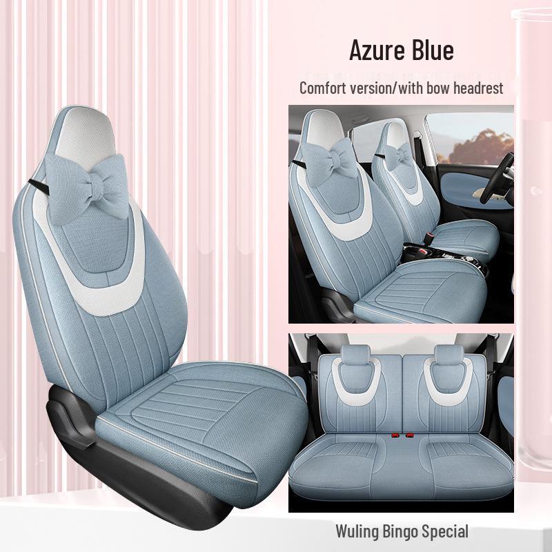 2023 Wuling Bingo Cute Cartoon Car Seat Covers for Women - Winter & All-Season Full Surround Cushion.