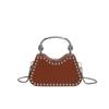 Designer Retro Diamd Clutch Purse for Women PU Leather Crossbody Bag with Chain Metal Handle Fashi Accessory for Party
