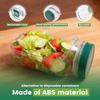 800ml Portable Plastic Salad Pod Reusable Keep Fresh All-In-One Container with Leak Proof Oats Container for Office Picnic