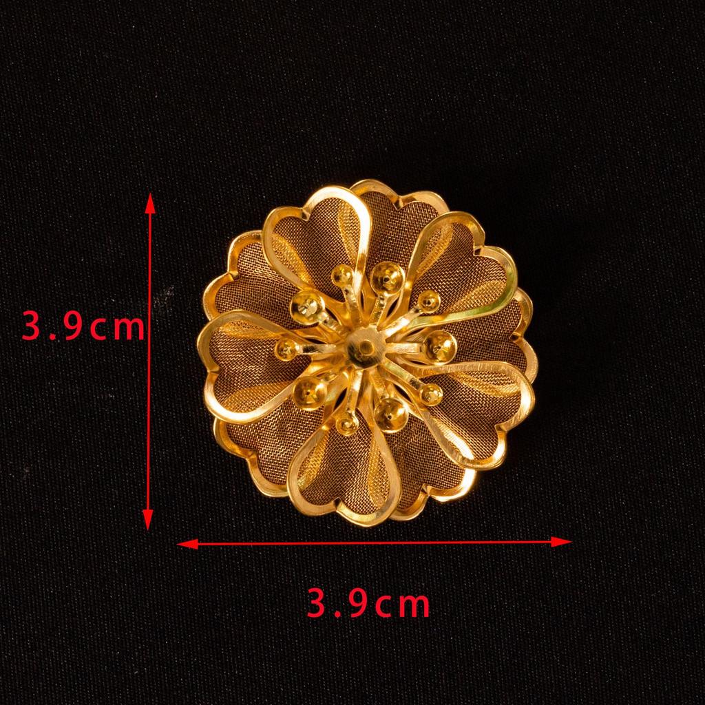 Iron DIY Hairpin Kit: 3D Ancient Costume Hair Accessories, Multi-layer Handmade Floral Pieces