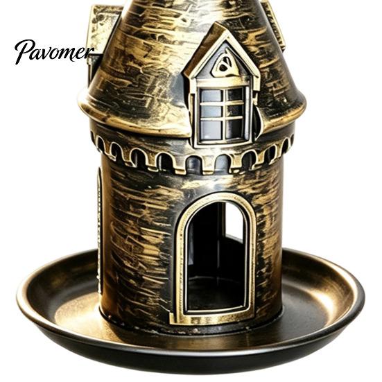 Decorative Bird Feeder Retro Castle Feeder, Metal Hanging Outdoor Courtyard Wild for Garden Backyard Balcony Decor Lovers