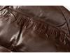2025 Men's American Style Crocodile Pattern PU Leather Winter Jacket - Thick, Loose, Plus Size Cotton Coat
