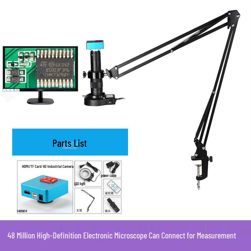 HD Folding Lifting Stand Electronic Microscope - High Magnification and Resolution for Mobile Phone Repair