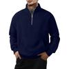 Men's Quarter-Zip Stand Collar Sweatshirt with Pocket, Casual Long Sleeve Pullover for Fall