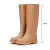 Verdickte Gummistiefel, Langschaft Wasserdichte Regenstiefel, Rutschfeste Modische Gummischuhe
