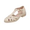 Women 2024 Summer Sandals Low Heel Platform Sandals Female Shoes Sewing Buckle Comfortable Casual Hollow Out Women's Plus Size
