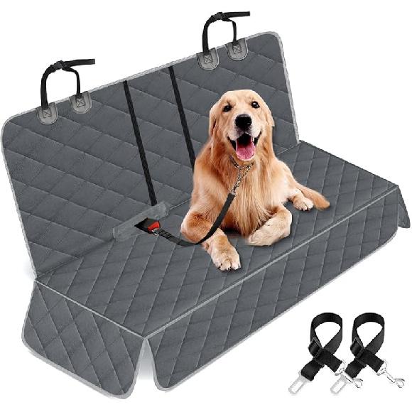 Dog Car Seat Cover, Back Seat Cover for Dogs Pet Car Seat Protector Waterproof Bench Car Seat Cover, Non-Slip Reat Seat Cover Fits Middle Armrest for