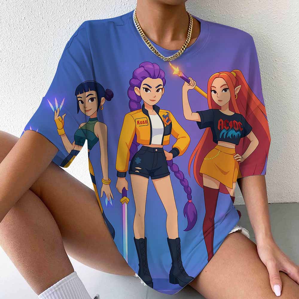 K-Pop Anime Demon Hunters Saja Boys Classic T-shirt Men Women's Fashion Creativity Popular T Shirt Loose Cotton Casual T Shirts