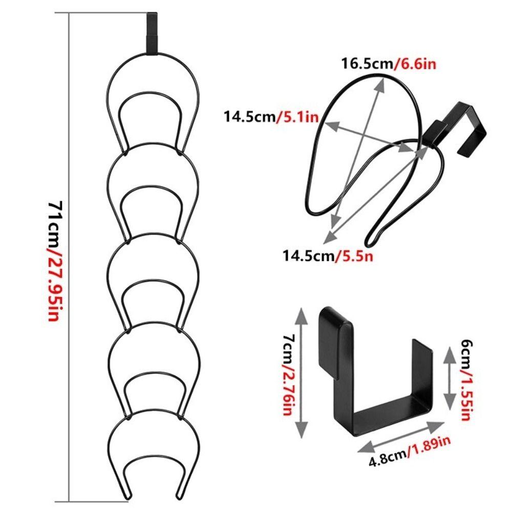 5pcs Multi-purpose Hat Display Holder Stable Hat Rack Baseball Cap Door Hanging Rack  Closet