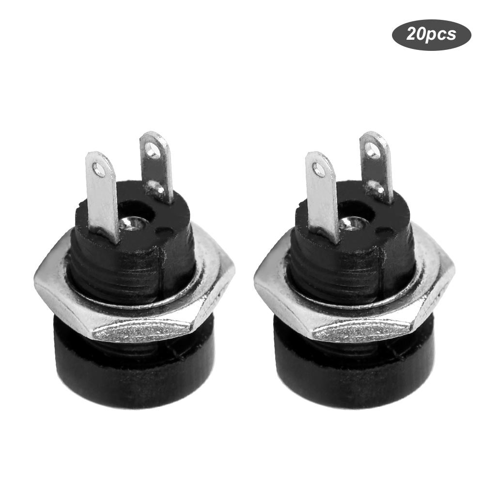 20Pcs DC?022B Power Supply Female Jack Socket Thread WNut Copper Panel Mount Connector