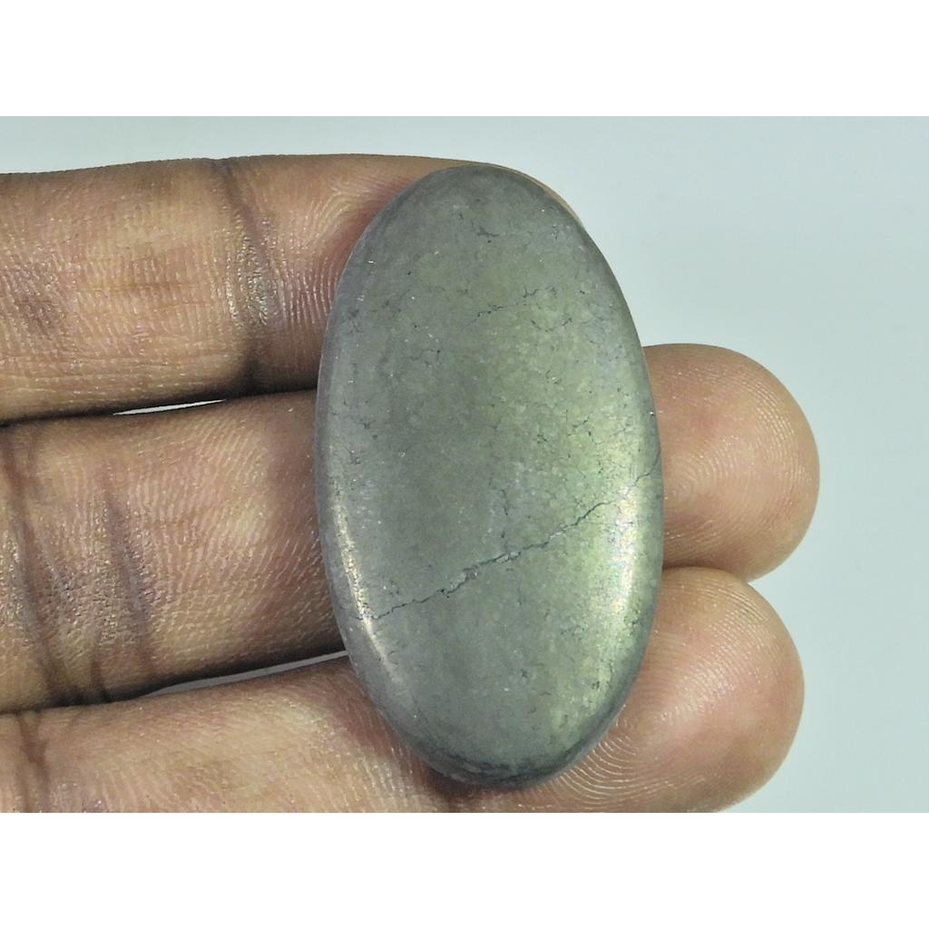 23X42X05MM Natural Apache Gold Pyrite Pear Cabochon Loose Gemstone 89Cts. B-372