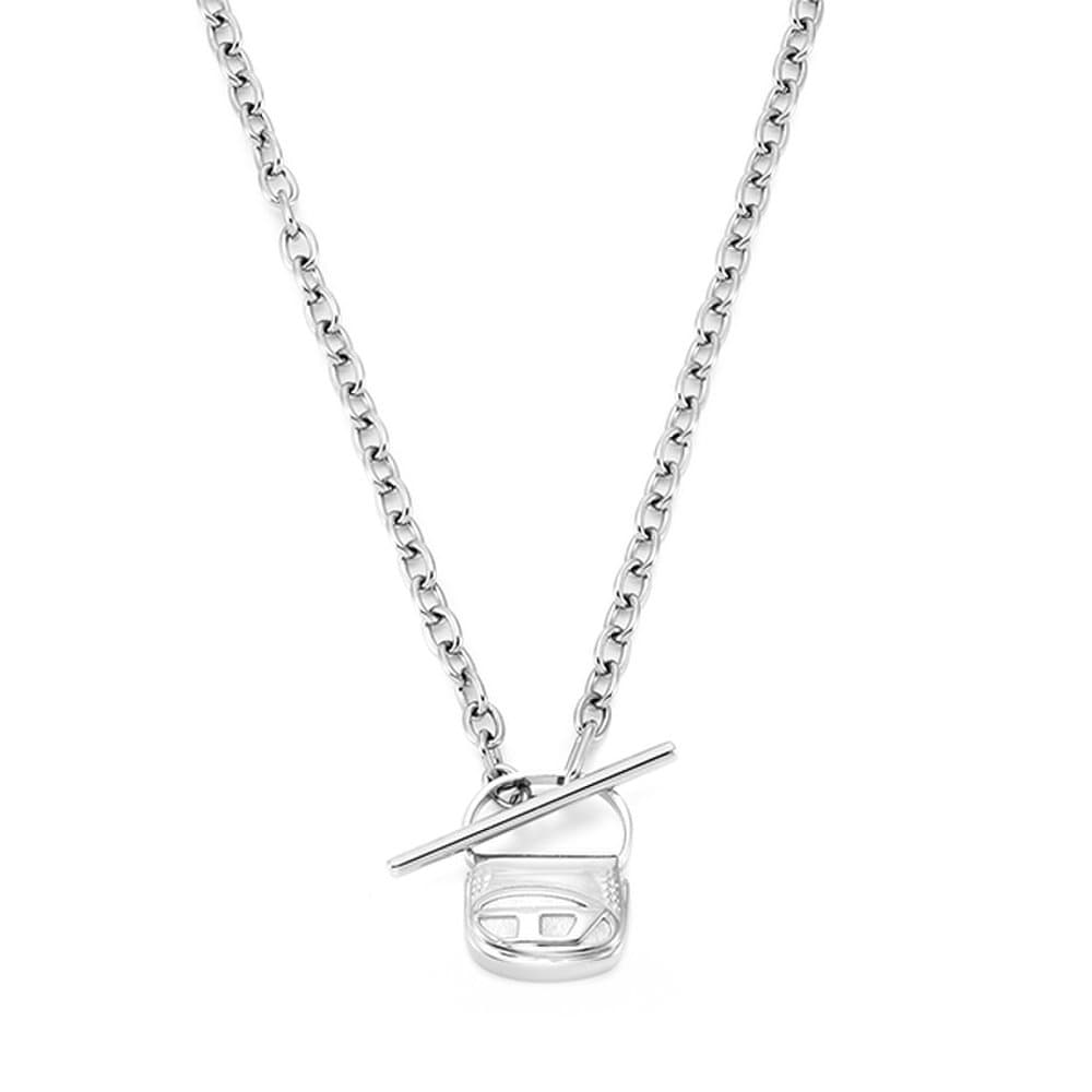Diesel Dx1593040 1Dr White Charm Toggle Necklace