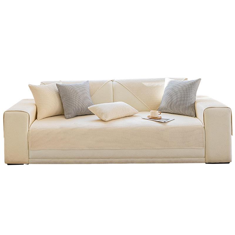Waffle Solid Color Universal In All Seasons, Light, Non-Slip, Fashionable And Simple, Nordic Light Luxury Sofa, Seat Cushion Cover, Cover Cloth Towel