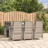 Vidaxl 7-Cz. Juego de Muebles de Jardín con Cojines, Ratán Pe Gris