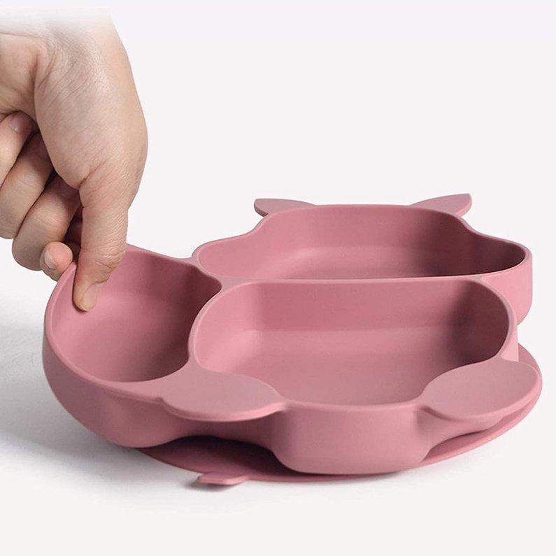 Buy Con Food Plate Bowl Set Mini Silicone For Kids NonSlip Plate With