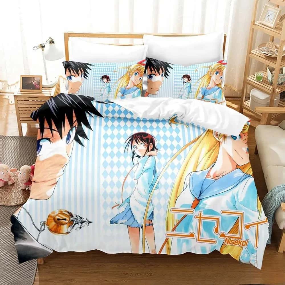 3D Print Anime Nisekoi False Love Bedding Collection Boys Girls Twin Queen King Size Duvet Cover Pillowcase Bed Boys Adult Home Textile