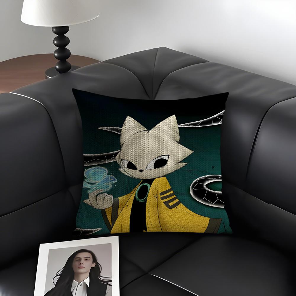 Cool NNine SolsS Game Cushion Cover Natural Linen Organic Fabric DoubleSided Printing Sofa Home Decor Gift Pillow Case