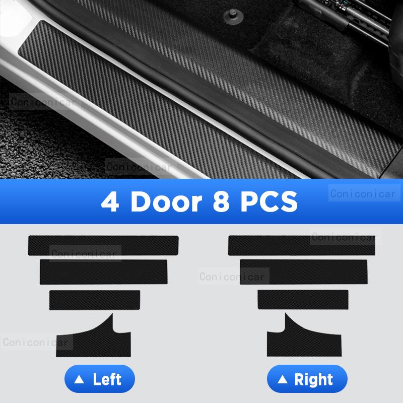 For GEELY STARRAY 2024 2025 Auto Tailgate Guard Door Sill Pedal Carbon Fibre Texture Accessories Leather Styling Car Sticker