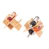 Puppenhaus Zubehör Miniatur Holz Wein Flasche Halter Mini Schaufenster Modell Spielzeug Für Puppe Haus Dekoration