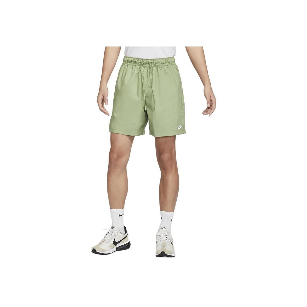 Nike Solid Color Lace-Up Sports Shorts Men Bottoms Olive-Green FN3308-386