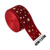 78 Inch Christmas Tree Decorative Ribbon Velvet Hot Stamping Print Christmas Ribbon For Wreath Bouquet Flower Packaging