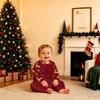Christmas Print Long Sleeve Long Pants Family Matching Pajama Set for Holiday Loungewear
