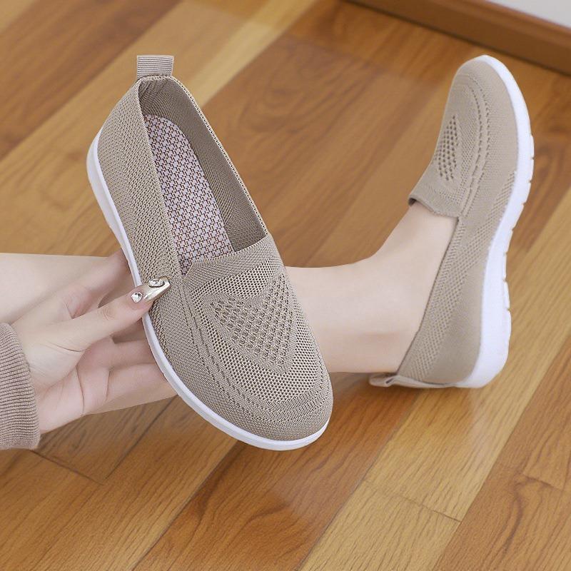Beijing cloth shoes new women's shoes casual breathable flat-soled single shoes one pedal soft-soled shoes casual shoes