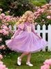 Luxurious Girls' Princess Dress - 2026 New Long Hair Tulle Skirt for Spring/Autumn