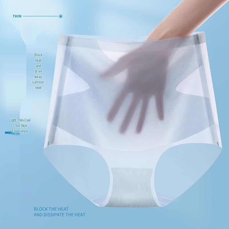 2026 Ultra-Thin Ice Silk High-Waisted Tummy Control Postpartum Briefs for Women